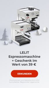 LELIT Espressomaschine + Geschenk im Wert von 39 €