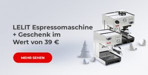 LELIT Espressomaschine + Geschenk im Wert von 39 €