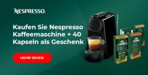 Nespresso-Kaffeemaschine + 40 Café Liégeois-Kapseln als Geschenk