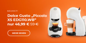 Dolce Gusto „Piccolo XS EDG110.WB“ Kaffeemaschine nur 46.99 €