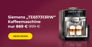 Siemens „TE657313RW“ Kaffeemaschine nur 869 €