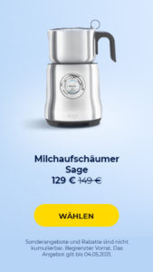 Milchaufschäumer Sage nur 129 €