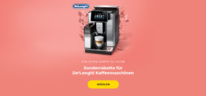 Sonderrabatte für De'Longhi Kaffeemaschinen