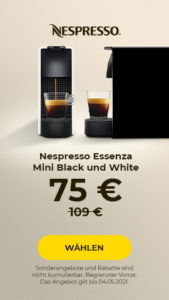 Nespresso Essenza Mini Black und White nur 75 €