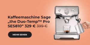 Kaffeemaschine Sage „the Duo-Temp™ Pro SES810“ nur 319 €