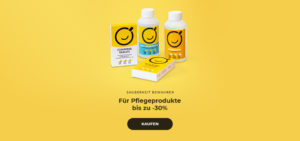 Für Pflegeprodukte bis zu -30%