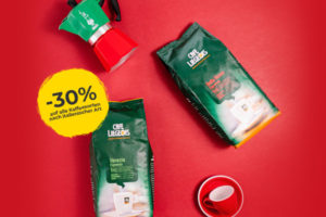 30% auf alle Kaffeesorten nach italienischer Art