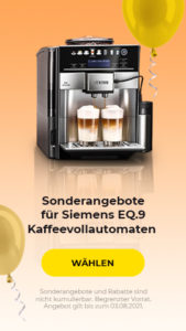 Sonderangebote für Siemens EQ.9 Kaffeevollautomaten