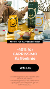 Bis zu -40% für alle Kaffee!