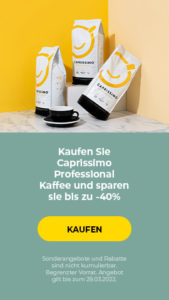 Bis zu -40% für Ihren Lieblingskaffee Caprissimo Professional