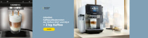 SIEMENS Kaffeevollautomaten der Reihen EQ.7 und EQ.9 + 2 kg Kaffee