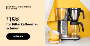 Bis zu -15% für Filterkaffeemaschinen