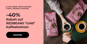 -40% Rabatt auf REDBEANS "Gold" Kaffeebohnen