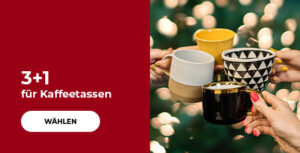 3+1 für Kaffeetassen