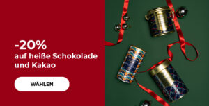 -20% auf heiße Schokolade und Kakao