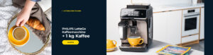 PHILIPS LatteGo Kaffeemaschine + 1 kg Kaffee