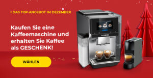 Kaufen Sie eine Kaffeemaschine und erhalten Sie Kaffee als Geschenk!