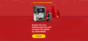 Kaufen Sie eine Kaffeemaschine und erhalten Sie Kaffee als Geschenk!