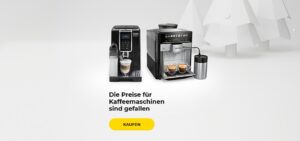 Die Preise für Kaffeemaschinen sind gefallen