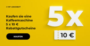 5 x 10 € Rabattgutscheine