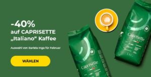 -40% auf CAPRISETTE „Italiano“ Kaffee