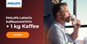 PHILIPS LatteGo Kaffeemaschine + 1 kg Kaffee