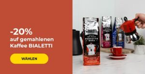 -20% auf gemahlenen Kaffee BIALETTI