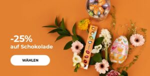 25% auf Schokolade