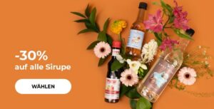 -30% auf alle Sirupe