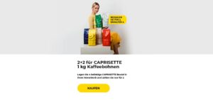 2+2 für CAPRISETTE 1 kg Kaffeebohnen