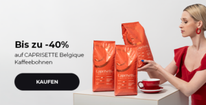 Bis zu -40% auf CAPRISETTE Belgique Kaffeebohnen