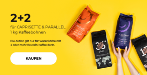 2+2 für CAPRISETTE & PARALLEL 1 kg Kaffeebohnen