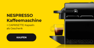 NESPRESSO Kaffeemaschine + CAPRISETTE Kapseln als Geschenk