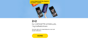 2+2 für CAPRISETTE & PARALLEL 1 kg Kaffeebohnen