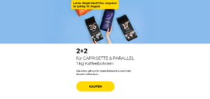 2+2 für CAPRISETTE & PARALLEL 1 kg Kaffeebohnen