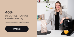 40% auf CAPRISETTE Crema Kaffeebohnen, 1 kg