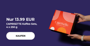 "Nur 13.99 EUR CAPRISETTE Kaffee-Sets, 4 x 250 g "