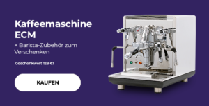 Kaffeemaschine ECM + Barista-Zubehör zum Verschenken