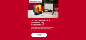 2+2 für CAPRISETTE & PARALLEL 1 kg Kaffeebohnen