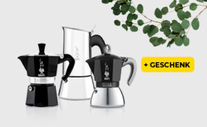 BIALETTI Mokkakanne + BIALETTI gemahlener Kaffee als Geschenk